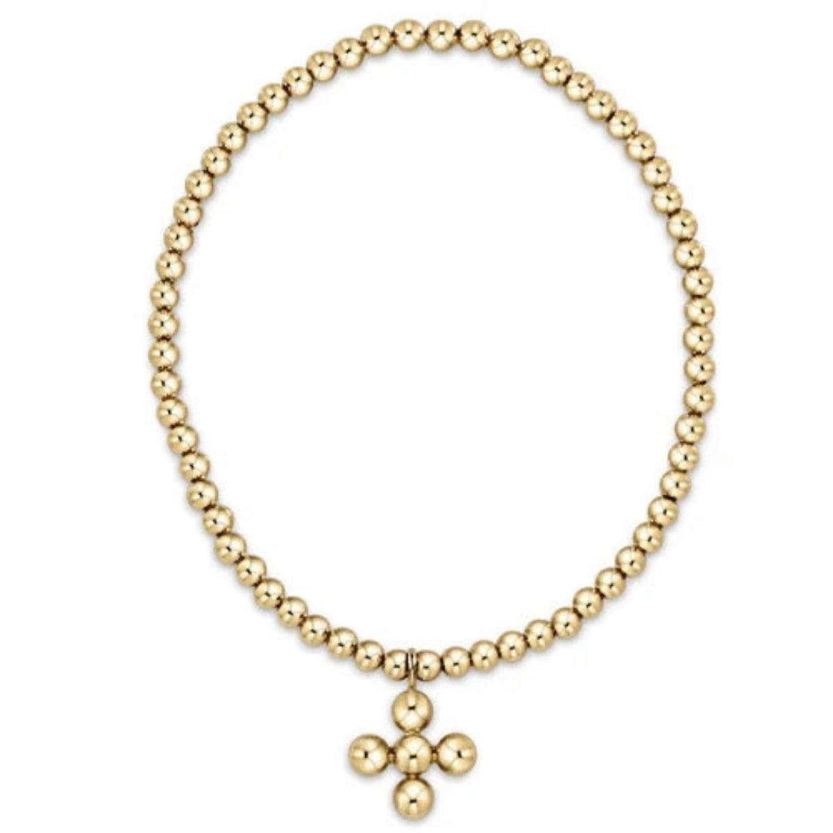 Classic Gold 3mm Bead Bangle main image 1