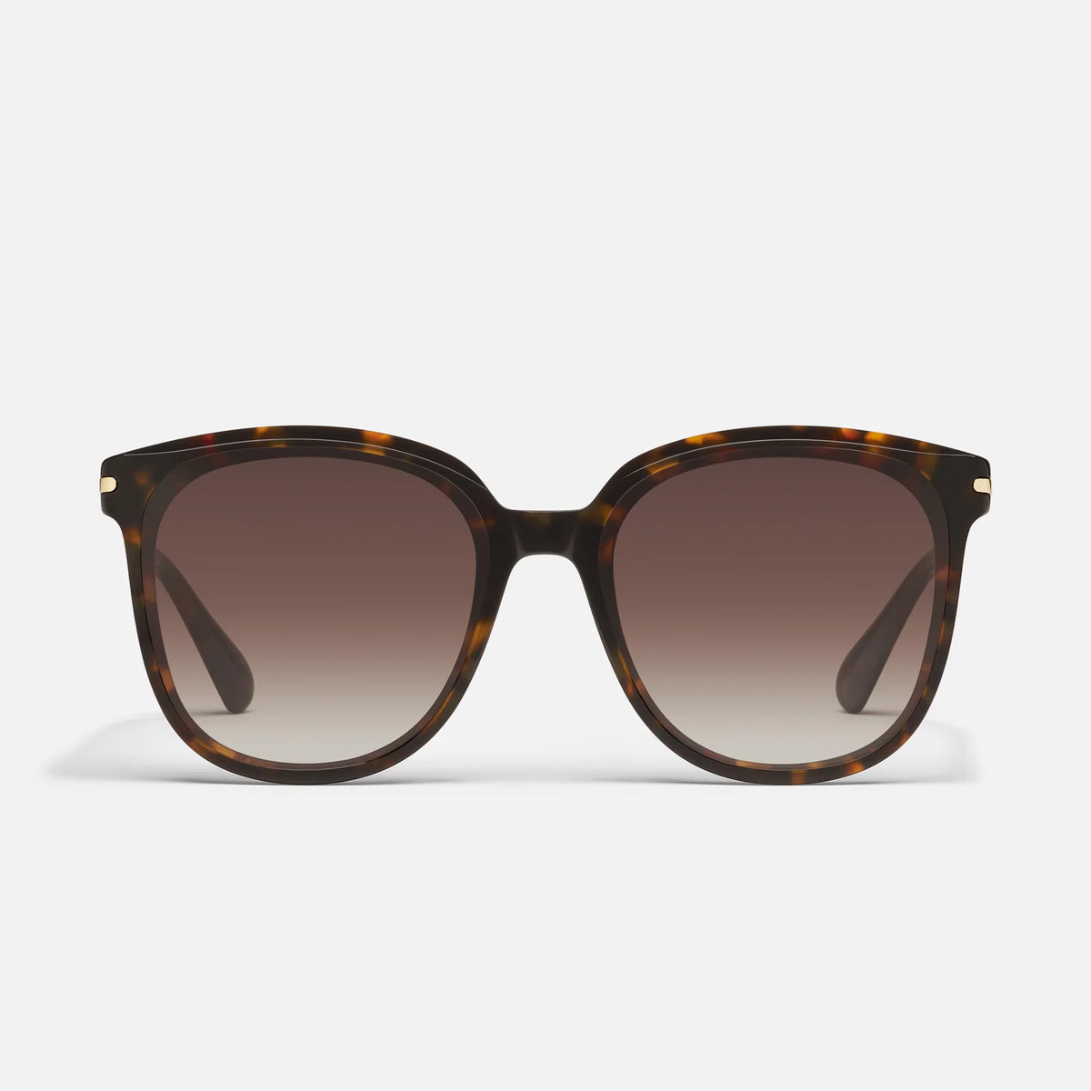 QUAY Coffee Run Mini - Tortoise frame / Brown lens Sunglasses- NWT Quay COFFEE RUN brown gradient lenses/gold arms with  main image 2