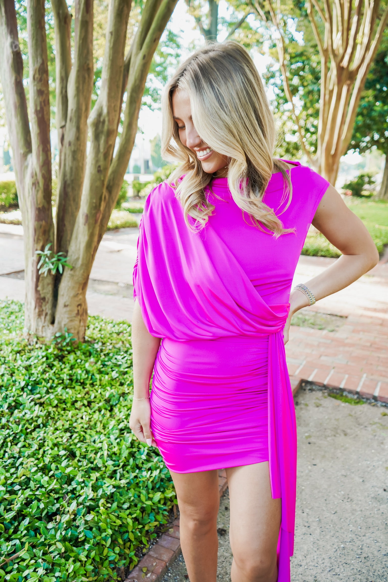 Samantha Mini Dress - Fuchsia Samantha Mini Dress - Fuchsia