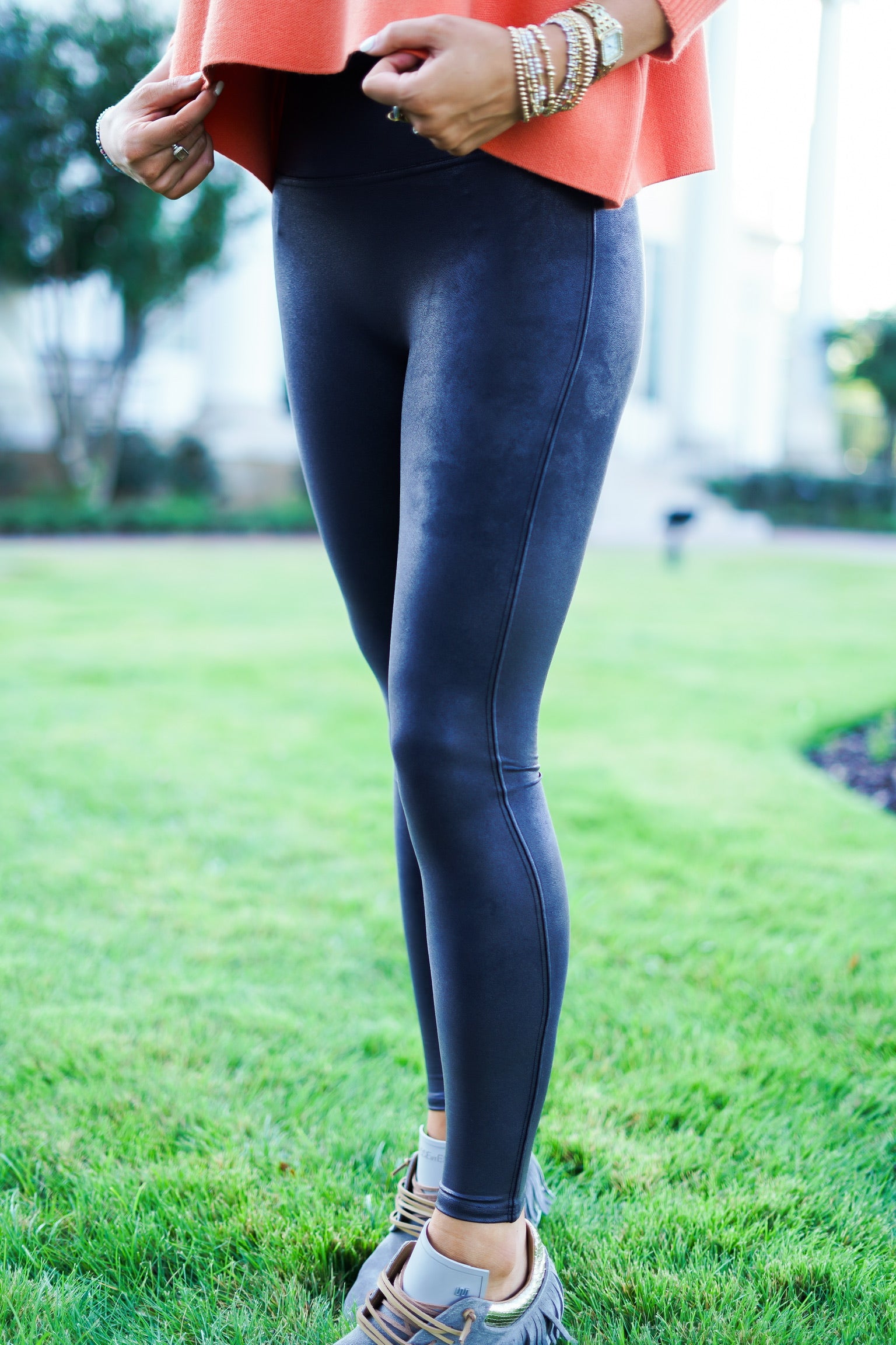 Spanx faux offers leather leggings