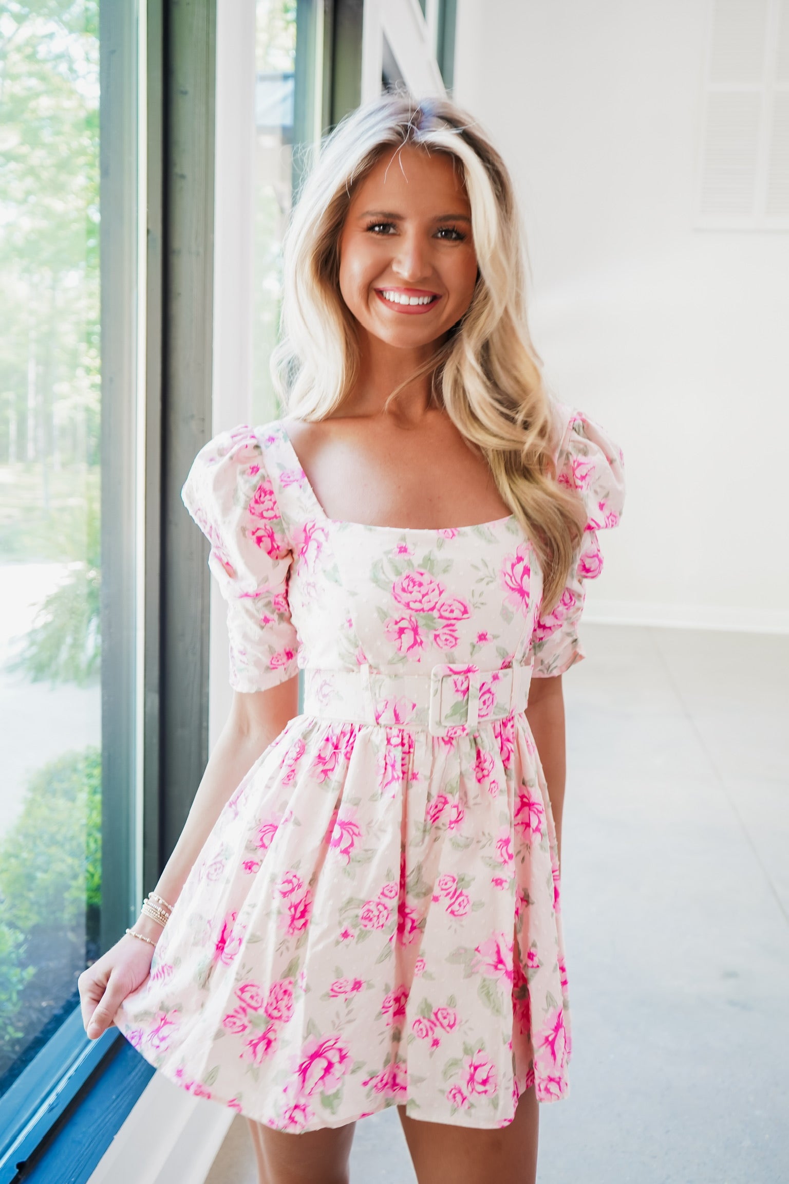 Marjorie Mini Dress - Baby Pink  South Boutique