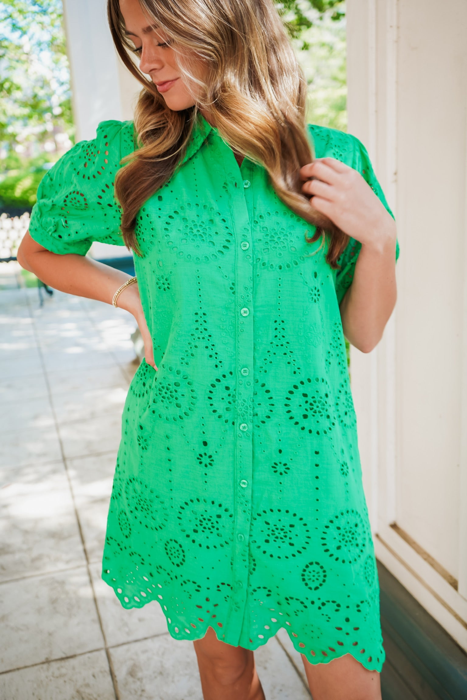 Misty Mini Dress - Kelly Green - SMALL Misty Mini Dress - Kelly Green - SMALL