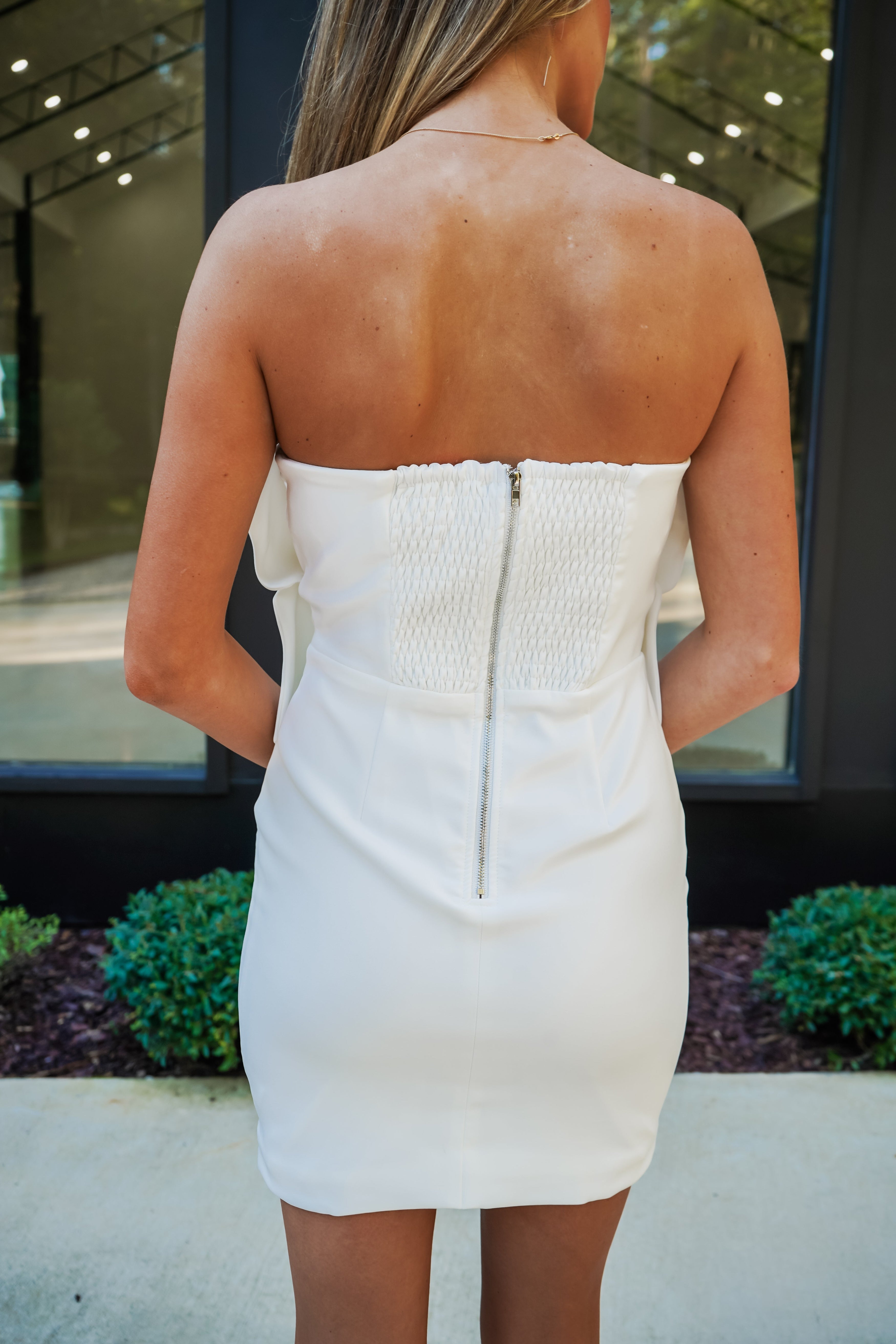 Aidan Mini Dress - Off White – South Boutique