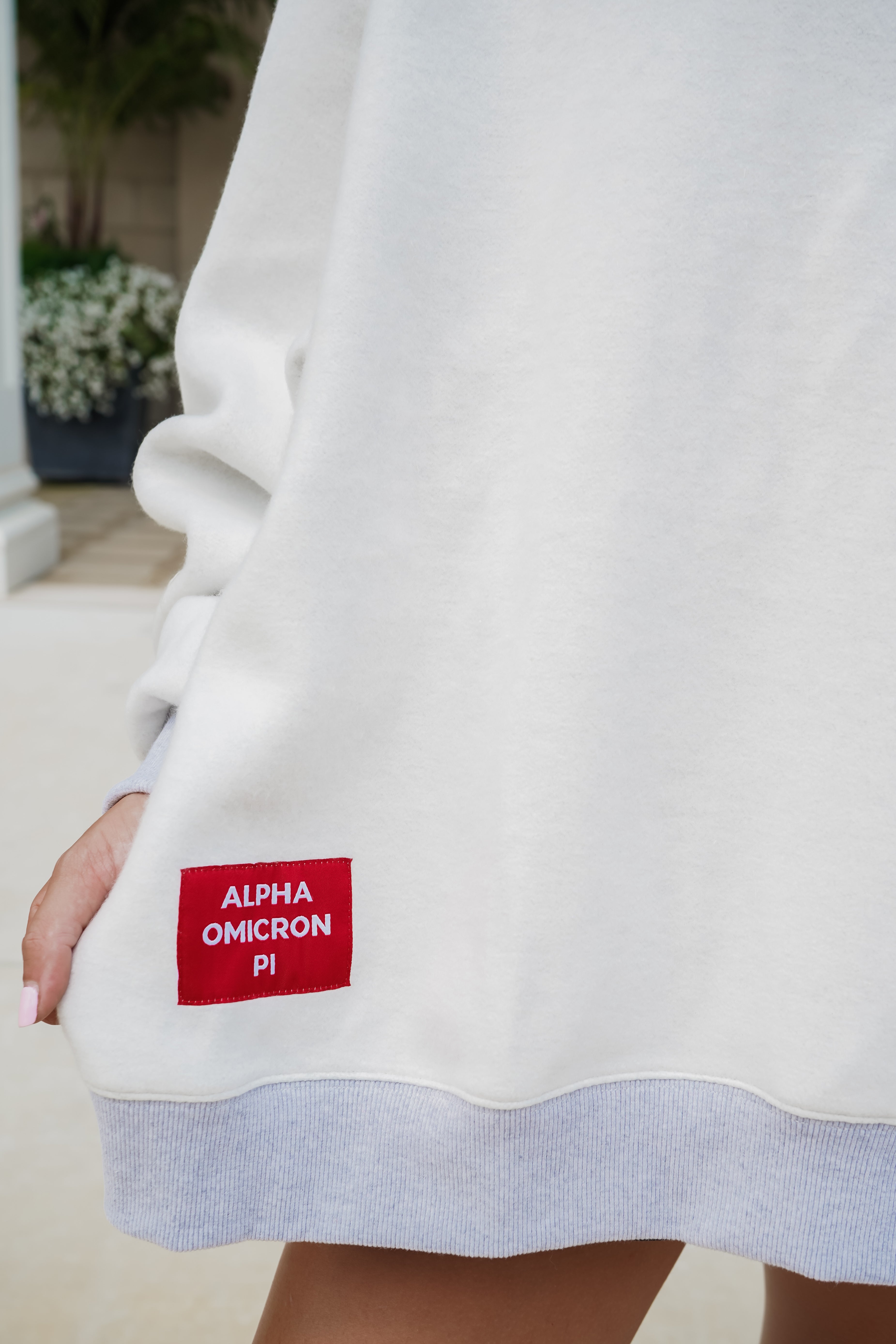 Sorority Reversible Label Sweatshirt - Alpha Omicron Pi – South