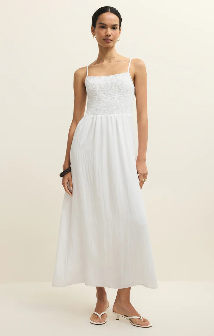 Z SUPPLY Bayside Linen Maxi Dress - White